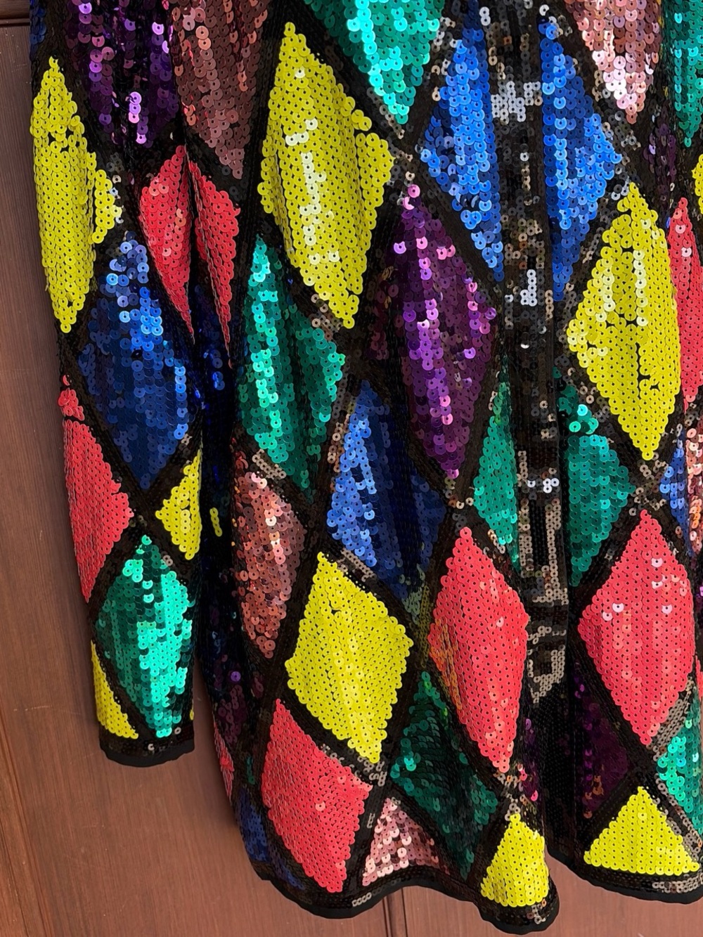 Nasty Gal Multicolor Sequin Harlequin Blazer - Picture 3 of 13